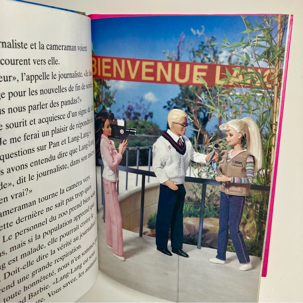 90s Vintage Barbie French Childrens Book Livre français enfant Panda 1999 Mattel - Picture 8 of 11